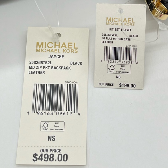 Michael Kors Medium Jaycee Backpack & MF Phone Case Wallet Black - Picture 11 of 11